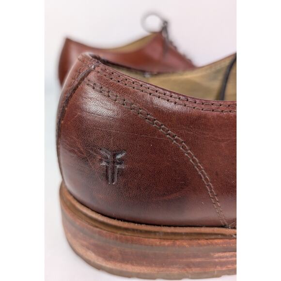 Frye Bal Oxford Lug Sole Cognac Brown Leather Lace Up Size 11D main image 7